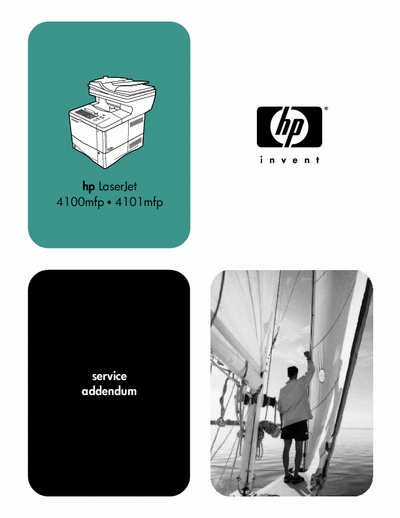 HP LaserJet 4100mfp hp
LaserJet
4100mfp 4101mfp
service
addendum